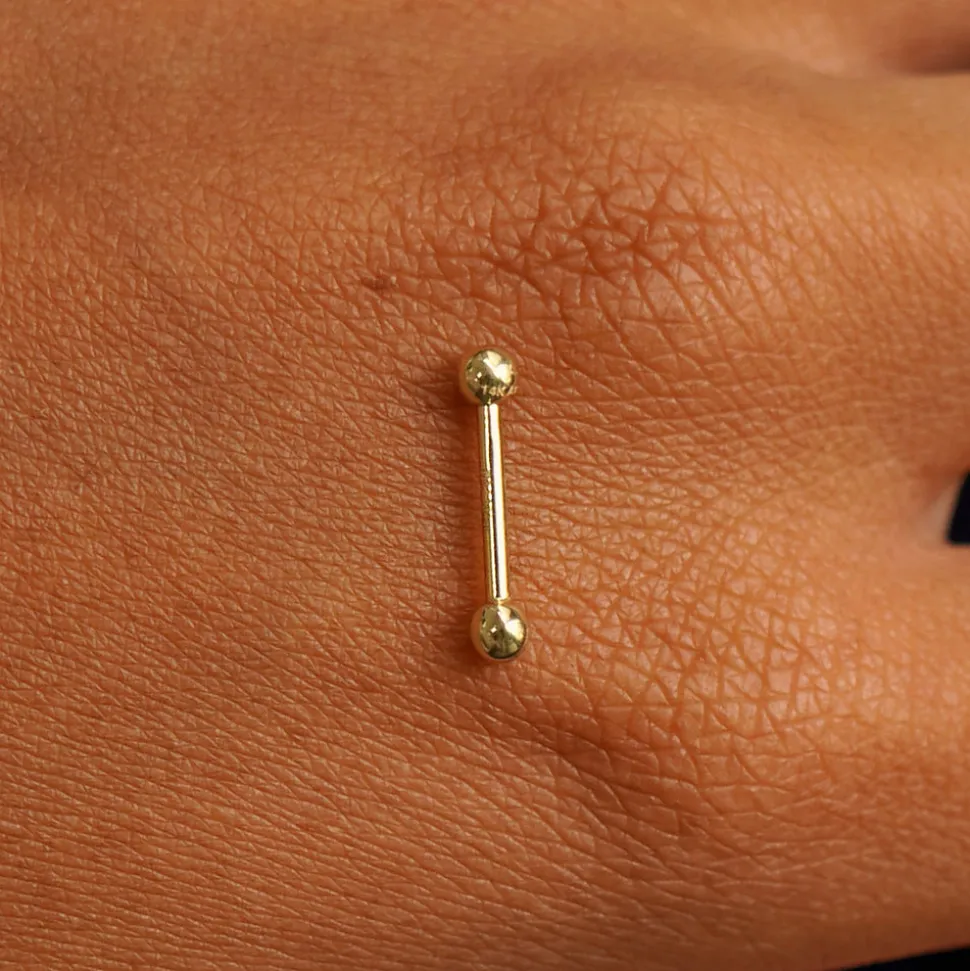 Small Straight Barbell Piercing