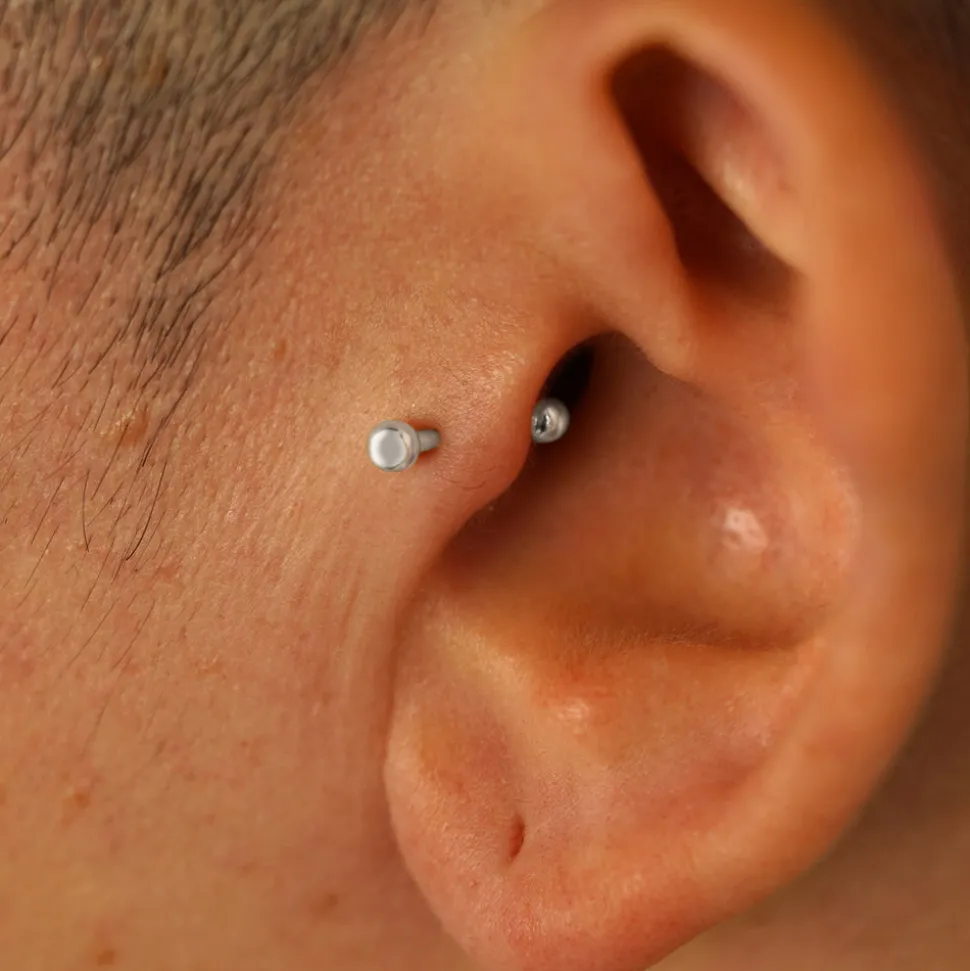 Small Straight Barbell Piercing