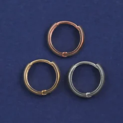 Small Wide Huggie Hoops