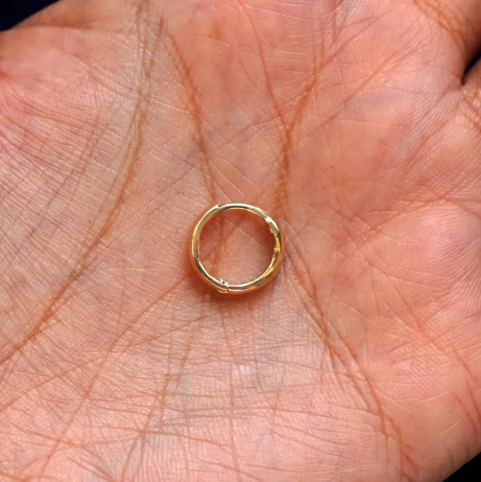Small Wide Huggie Hoops