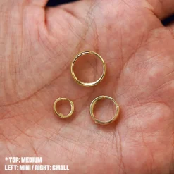 Small Wide Huggie Hoops