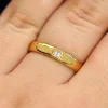 Square Carre Cut Diamond Band