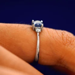Three Stone Sapphire Ring