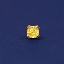 Yellow Diamond Flatback Piercing